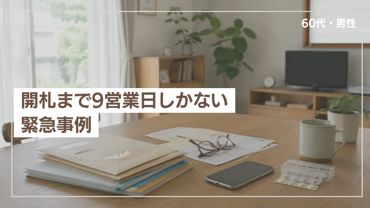 開札まで実質9営業日だった競売回避事例