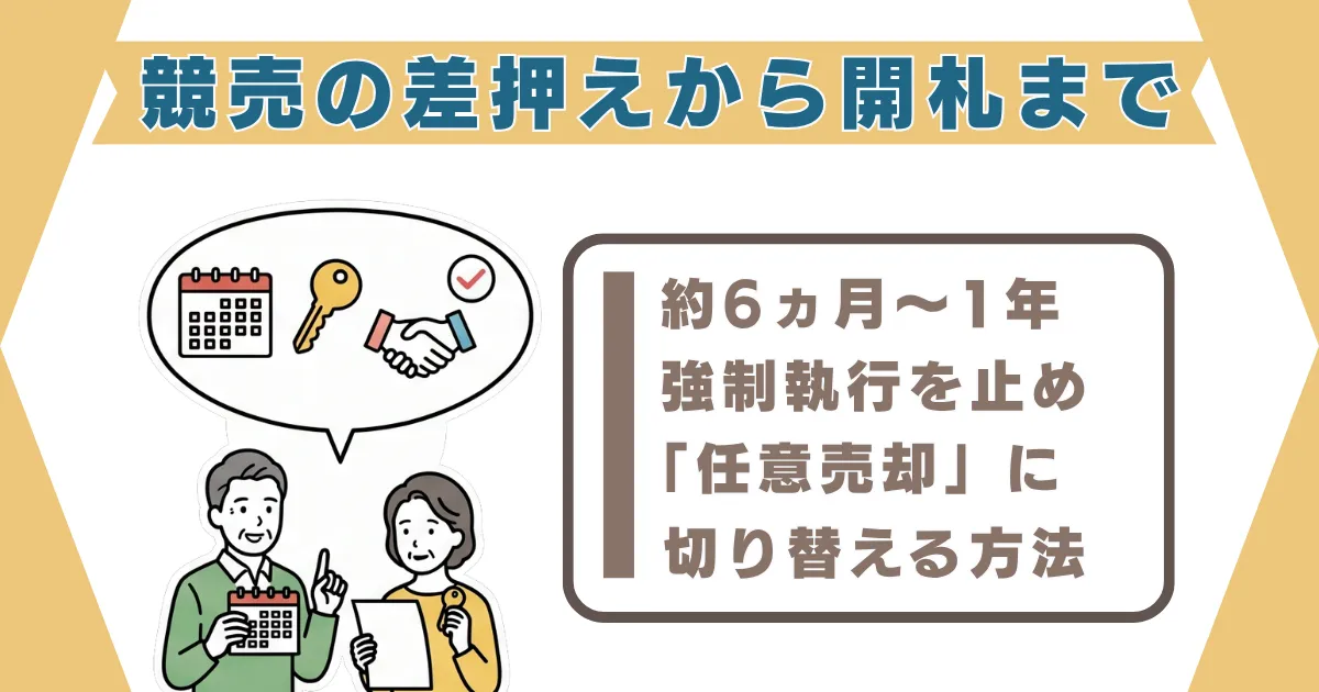 差押えから競売終了まで約半年～1年サムネイル