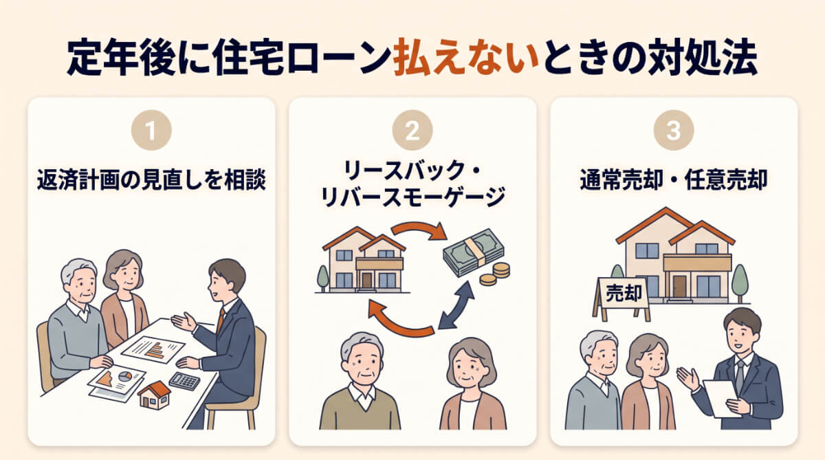 定年前に住宅ローン返済が厳しくなったときの対処法